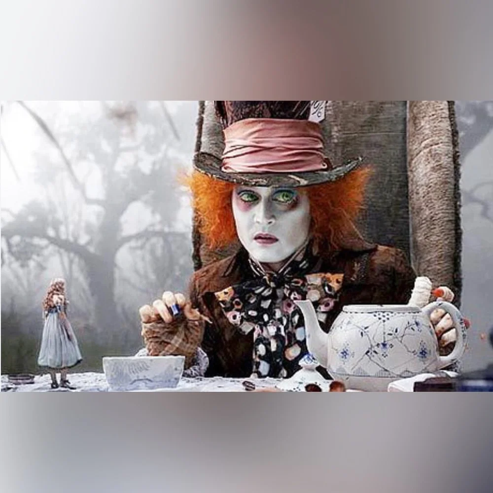 “Mad Hatter Tea Party” Alice in Wonderland Disney Blue Teapot Teacup China Studs